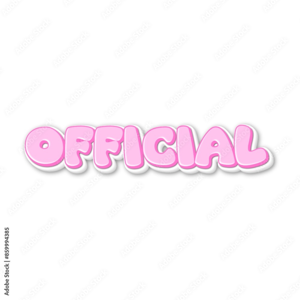 3D Official text poster art 3D Official text poster art