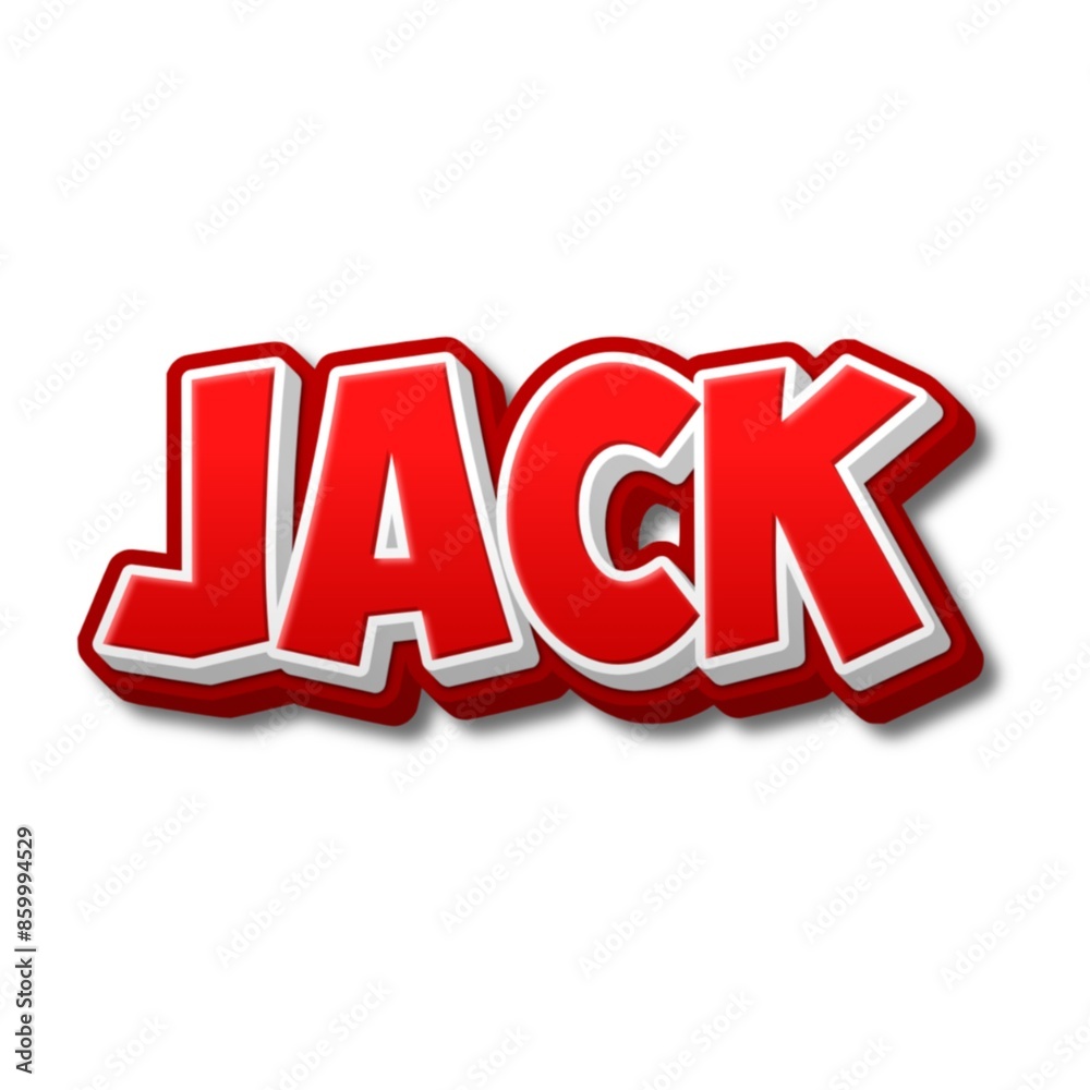 3D Jack name text poster
