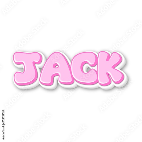 3D Jack name text poster