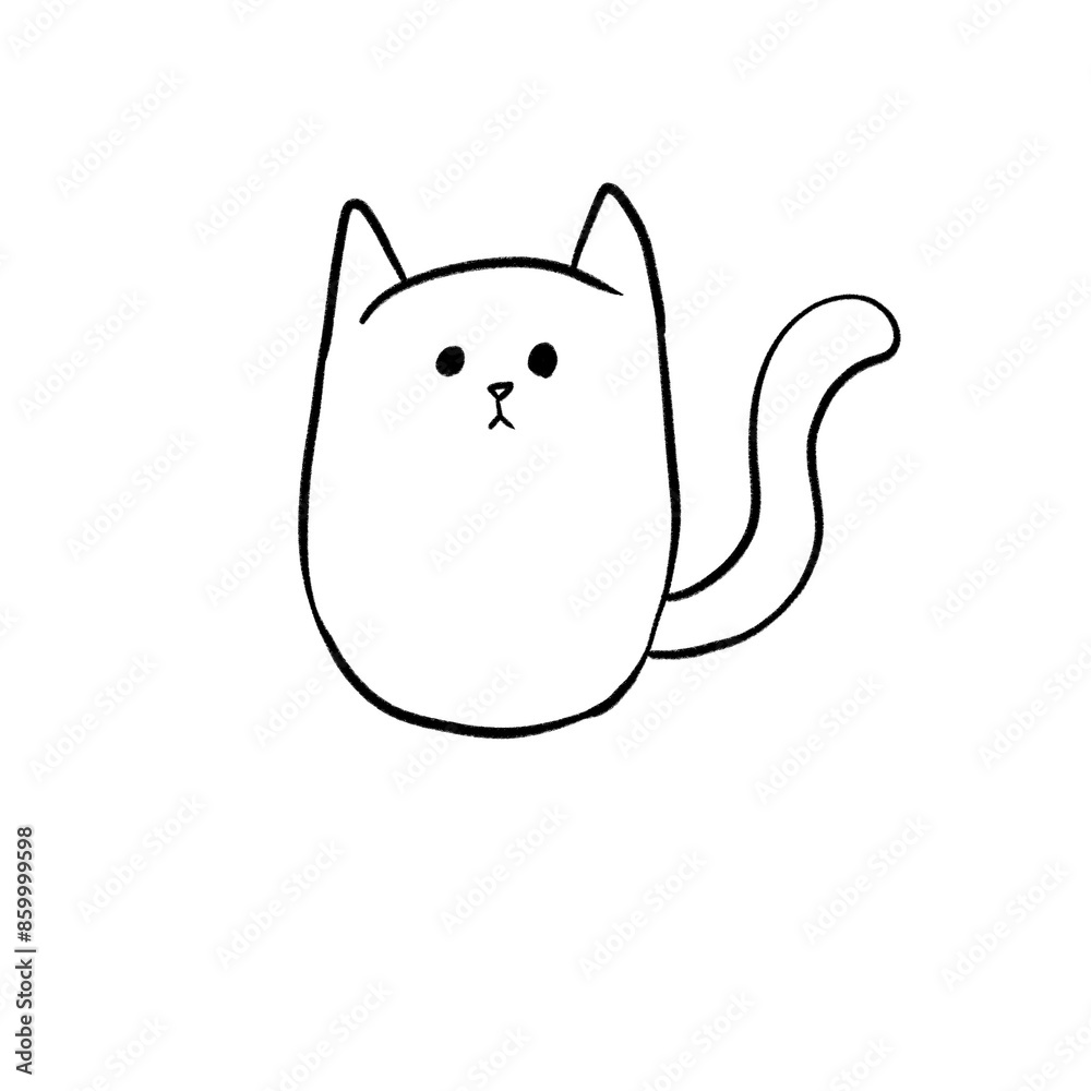 Naklejka premium illustration of a cat