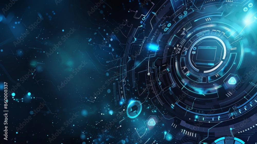 Obraz premium A futuristic, sleek background for an AI-based chatbot mobile application feature graphic.