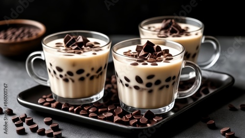  Indulgence in a glass  Chocolatedrizzled coffee drinks with a sprinkle of elegance photo