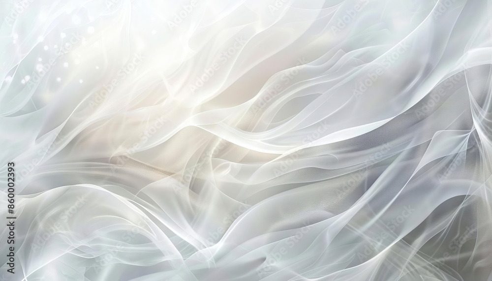 Obraz premium Light abstract background with flowing white waves