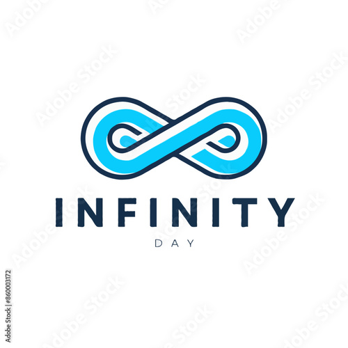 blue minimalist Infinity Day Flyer photo