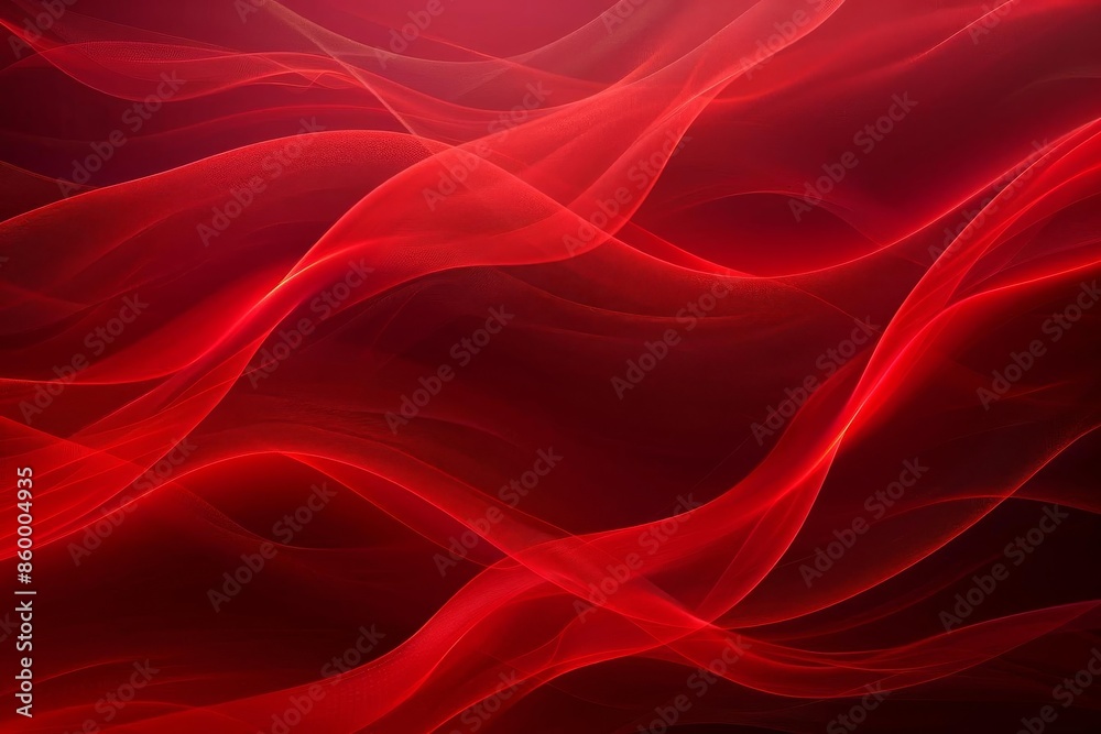 Obraz premium Red abstract background with flowing lines