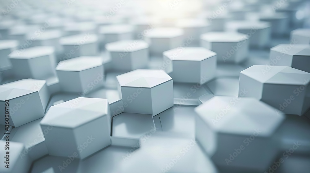 White abstract background with hexagonal patterns White abstract background with hexagonal patterns