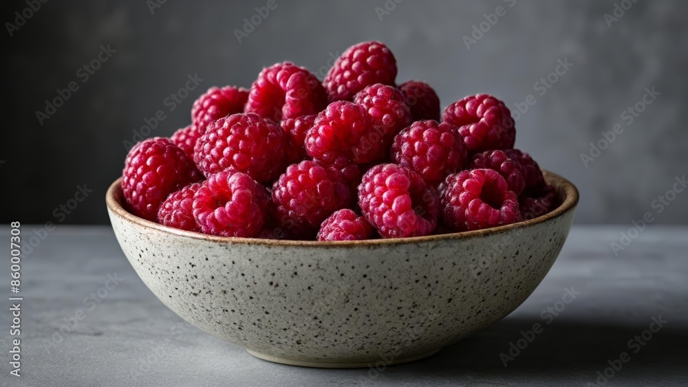Fresh raspberries in a bowl ready to be enjoyed Fresh raspberries in a bowl ready to be enjoyed