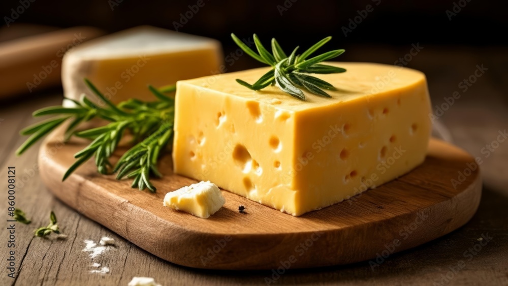 Deliciously aged cheese with fresh herbs Deliciously aged cheese with fresh herbs