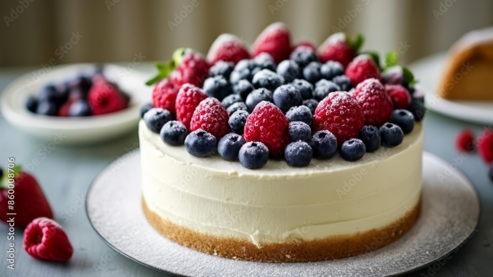 Deliciously fruity dessert ready to be savored Deliciously fruity dessert ready to be savored