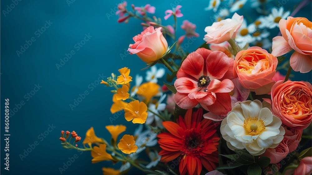 A beautiful bouquet of red and yellow tulips in a garden A beautiful bouquet of red and yellow tulips in a garden