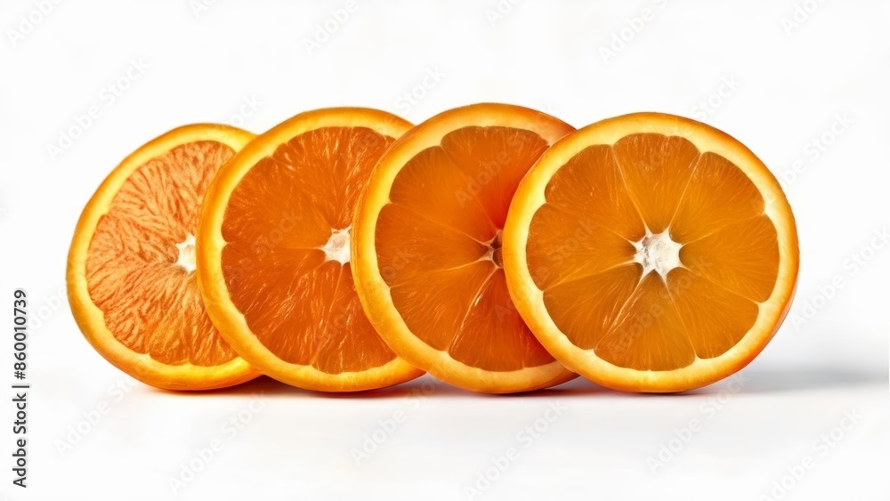 Fototapeta premium Freshly sliced oranges ready to enjoy