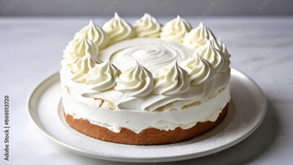 Deliciously frosted cake ready to be served Deliciously frosted cake ready to be served