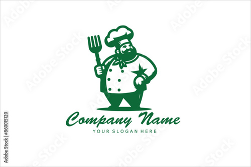 chef logo design vector illustration, restaurant symbol vector