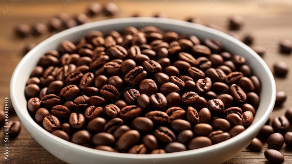 Fototapeta premium Aromatic coffee beans in a bowl