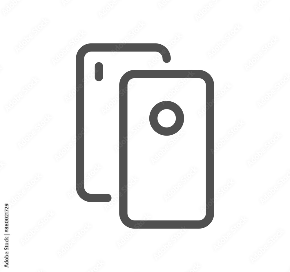 Smartphone protection related icon outline and linear vector.
Smartphone protection related icon outline and linear vector.