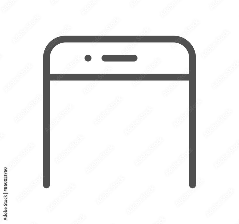 Smartphone protection related icon outline and linear vector.
Smartphone protection related icon outline and linear vector.