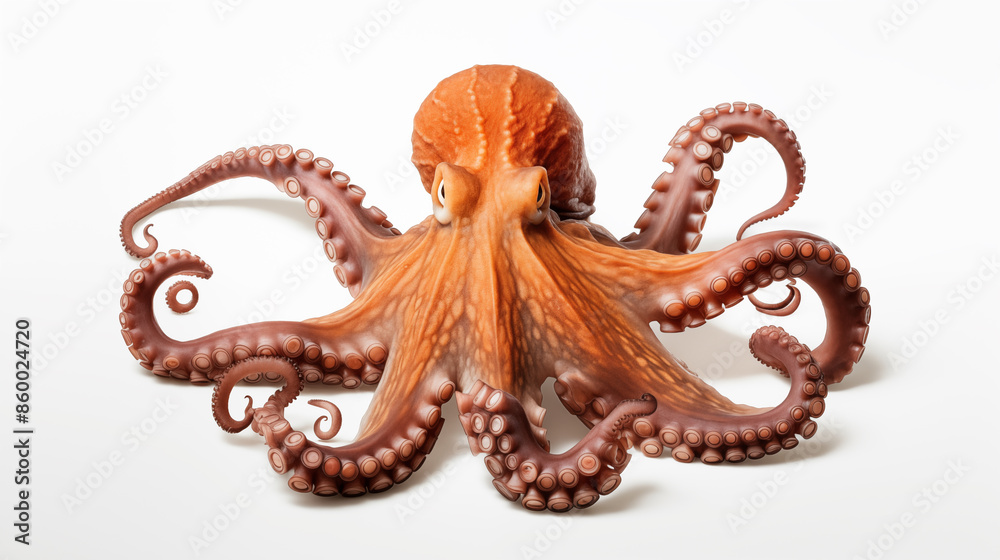Obraz premium Octopus isolated on white background, Sea animal concept.