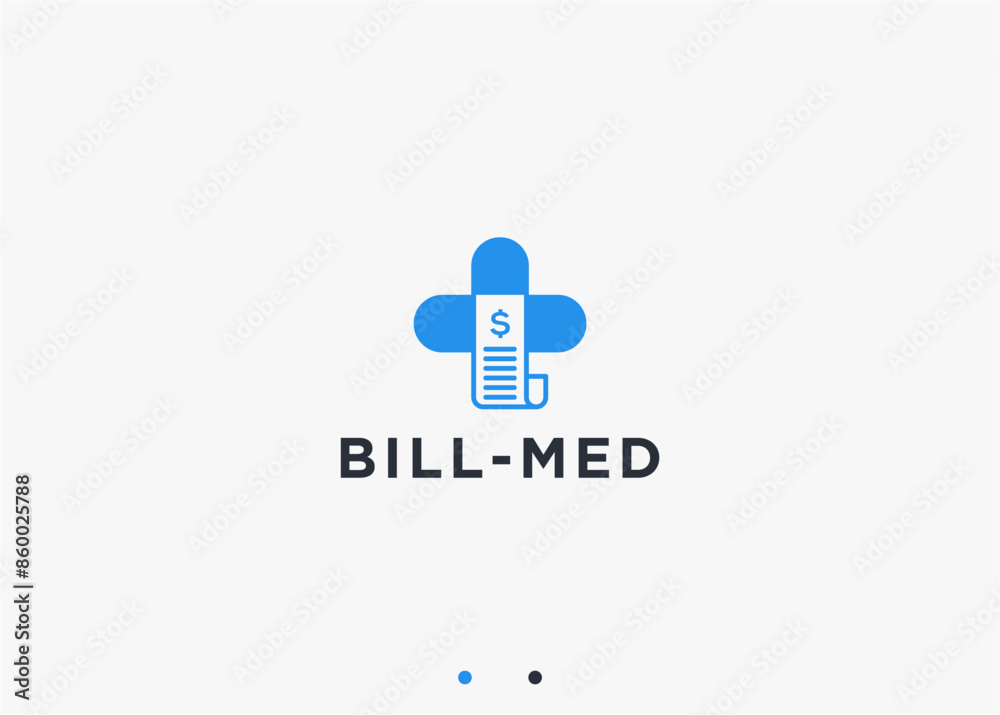 medical bill logo design vector silhouette illustration medical bill logo design vector silhouette illustration