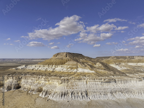 Sor Tuzbair. “Sor” is Kazakh for the type of salt marsh which forms hollows with distinct shoreline ridges. Mangystau Province, western Kazakhstan. photo