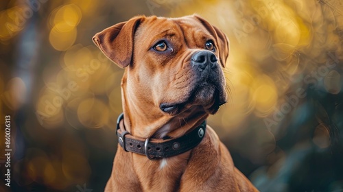 a dog with a dog collar portrait 