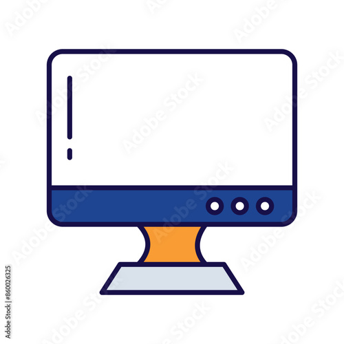 moniter screen icon with white background vector stock illustration