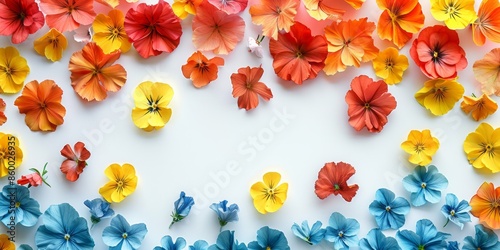 a white background with sybols for ideas pattern, vivid colours, ambient light photo