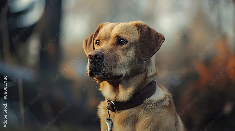 a dog with a dog collar portrait a dog with a dog collar portrait