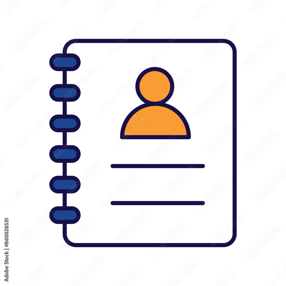 contact book icon with white background vector stock illustration contact book icon with white background vector stock illustration