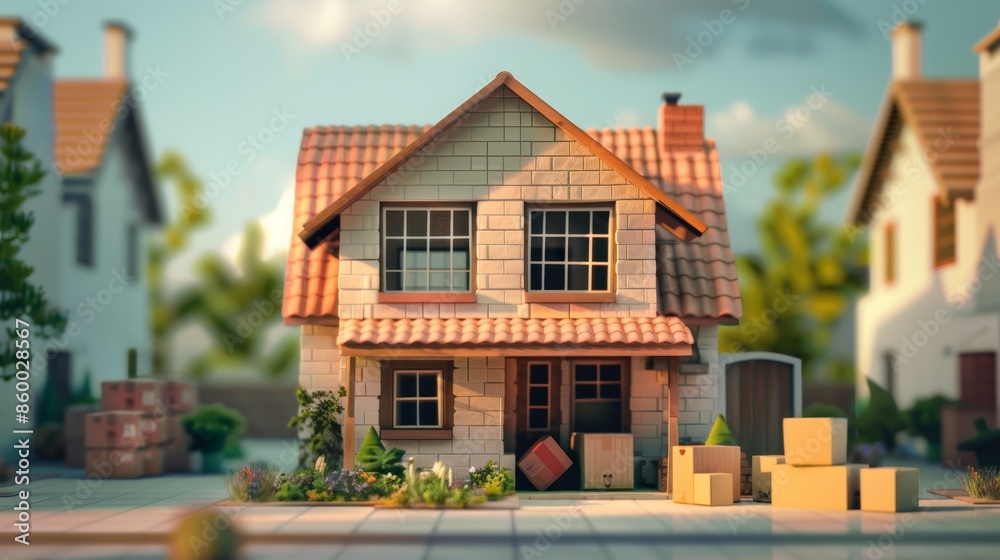Family elatedly moves into a spacious new home, capturing the joy of a fresh start. Family elatedly moves into a spacious new home, capturing the joy of a fresh start.