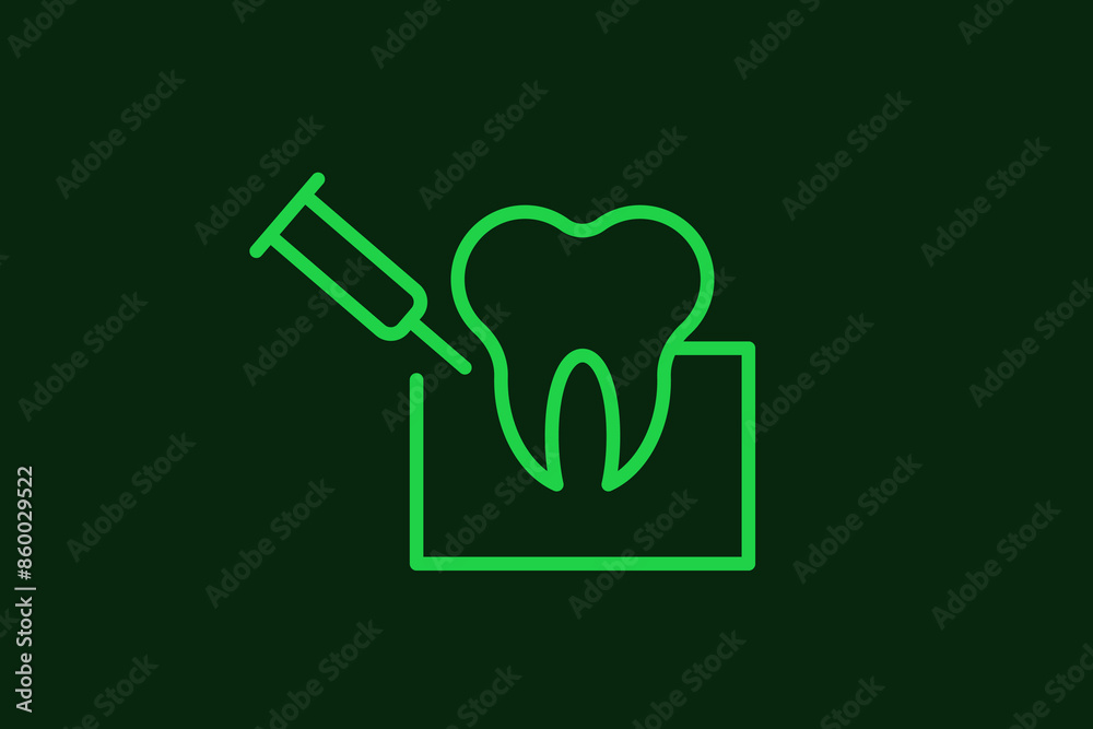 tooth injection illustration in flat style design. Vector illustration. tooth injection illustration in flat style design. Vector illustration.