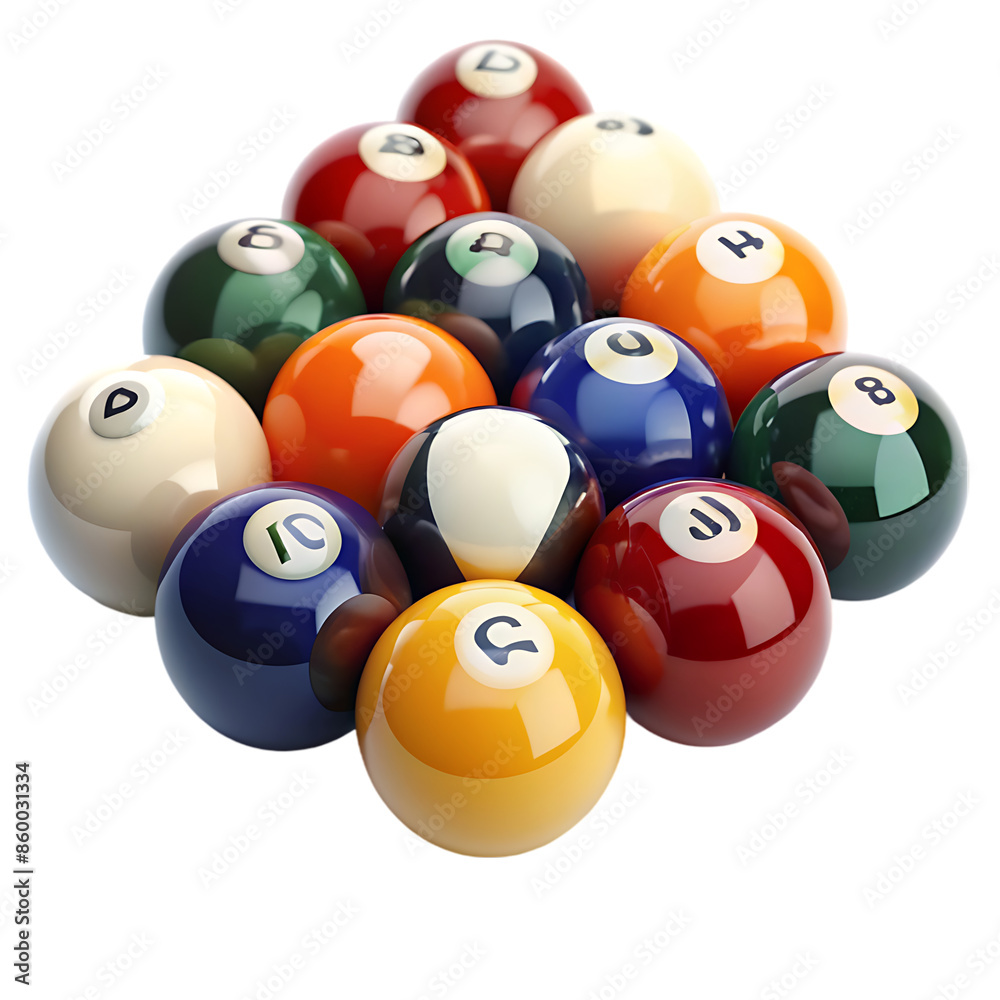 russian billiard balls on transparent background russian billiard balls on transparent background