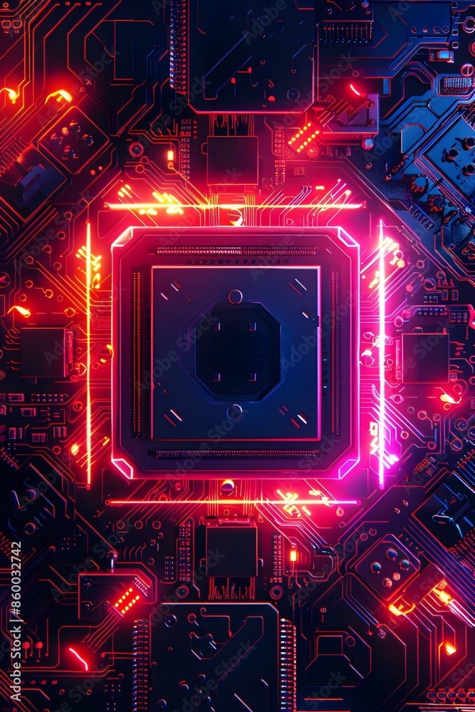 Neon sign square shaped, cyberpunk style , electronic circuit, pastel neon color theme on brick wall, background, wallpaper, wall art, photo, poster Neon sign square shaped, cyberpunk style , electronic circuit, pastel neon color theme on brick wall, background, wallpaper, wall art, photo, poster