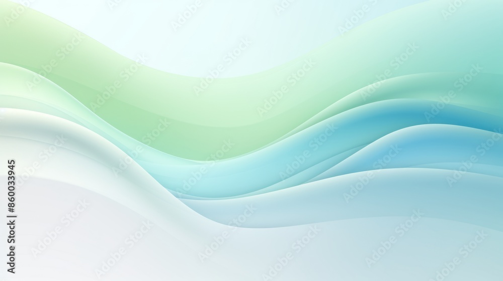 Abstract minimalistic background of light blue, pastel green, and white colors, wallpaper, backdrop