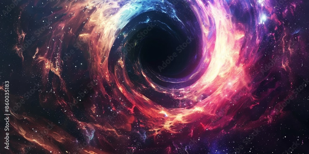 beautiful multicolored black hole