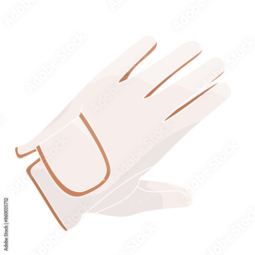 golf glove color vector illustration