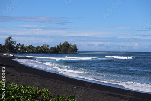 waves on the beach French Polynesia - Tahiti Papara