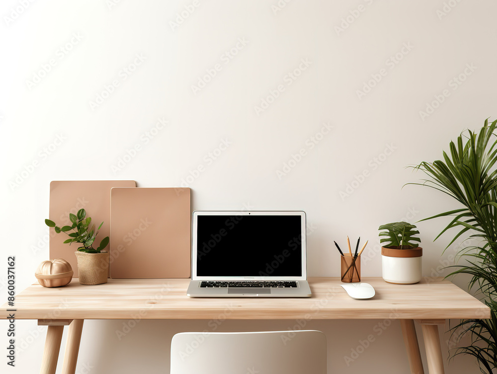 Excellent Office room with a white wall Excellent Office room with a white wall