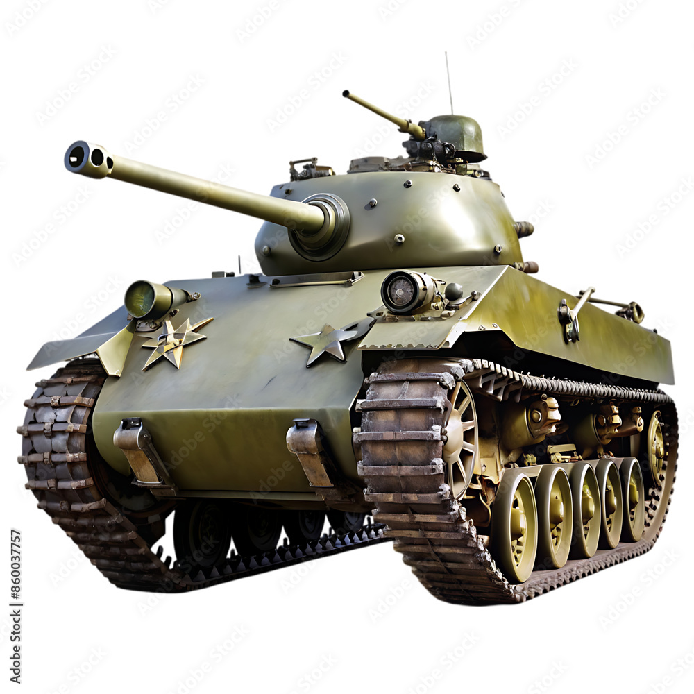 sherman tank on transparent background sherman tank on transparent background
