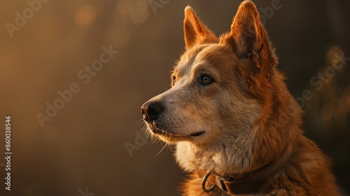 a dog with a dog collar portrait 