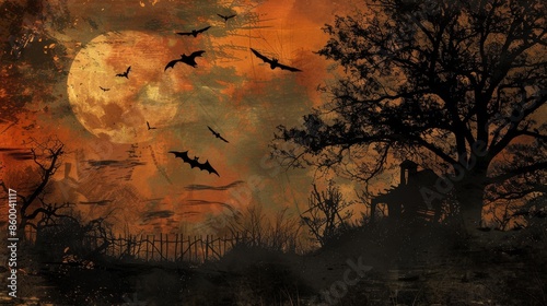 Creepy Halloween Texture Background