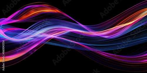 colorful gradient geometric speed line abstract technology background, Bright color.