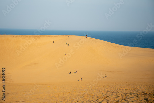 鳥取砂丘の美しい風景Beautiful scenery of Tottori Sand Dunes in Japan photo