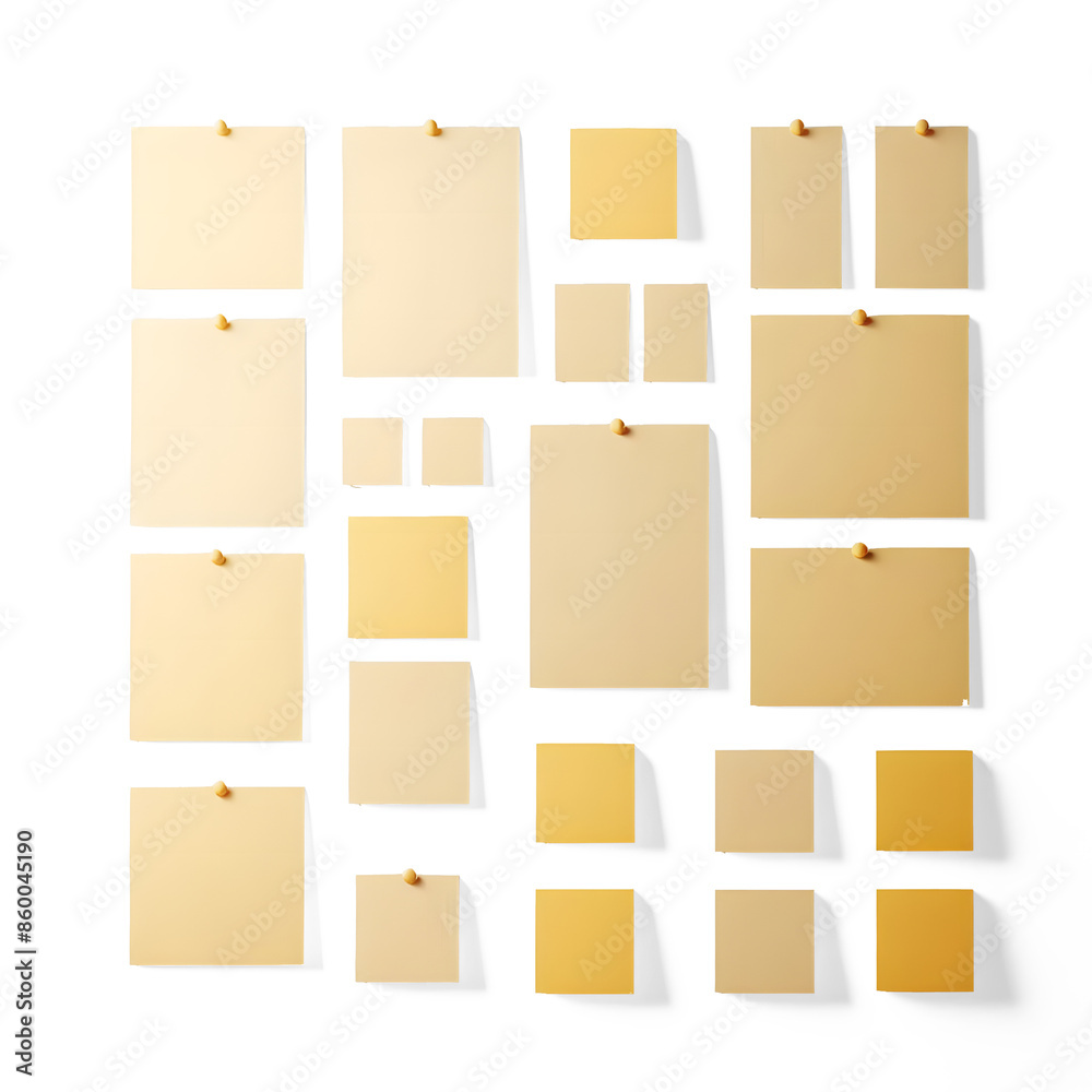 Isolated picture of a yellow post-it note on a wall transparent background png Isolated picture of a yellow post-it note on a wall transparent background png