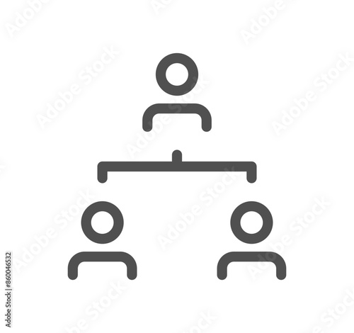 Business people related icon outline and linear vector.	
