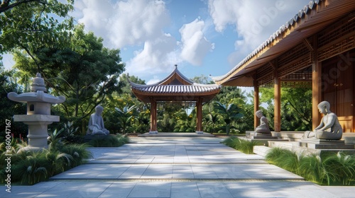 Meditation Center with Tranquil Gardens  © Elis