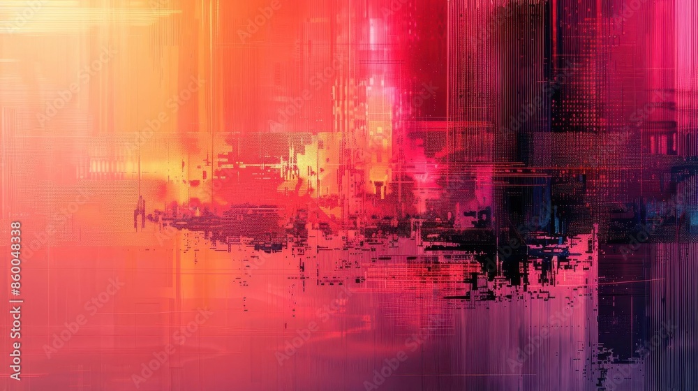 Obraz premium Glitch art digital textures