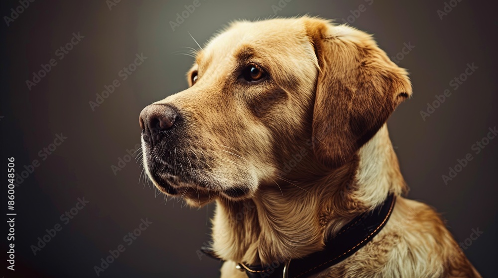 a dog with a dog collar portrait a dog with a dog collar portrait