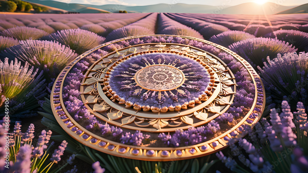 an intricate mandala with floral elements.