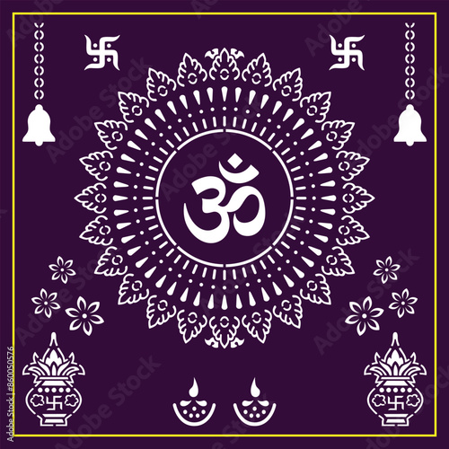 Om Jali design used for temples, Mandir. Om acrylic jali, corian jali and mdf jali.