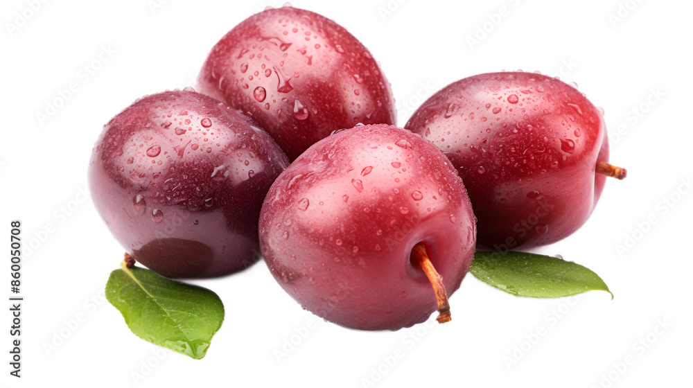 Obraz premium a group of plums sitting on top of each other